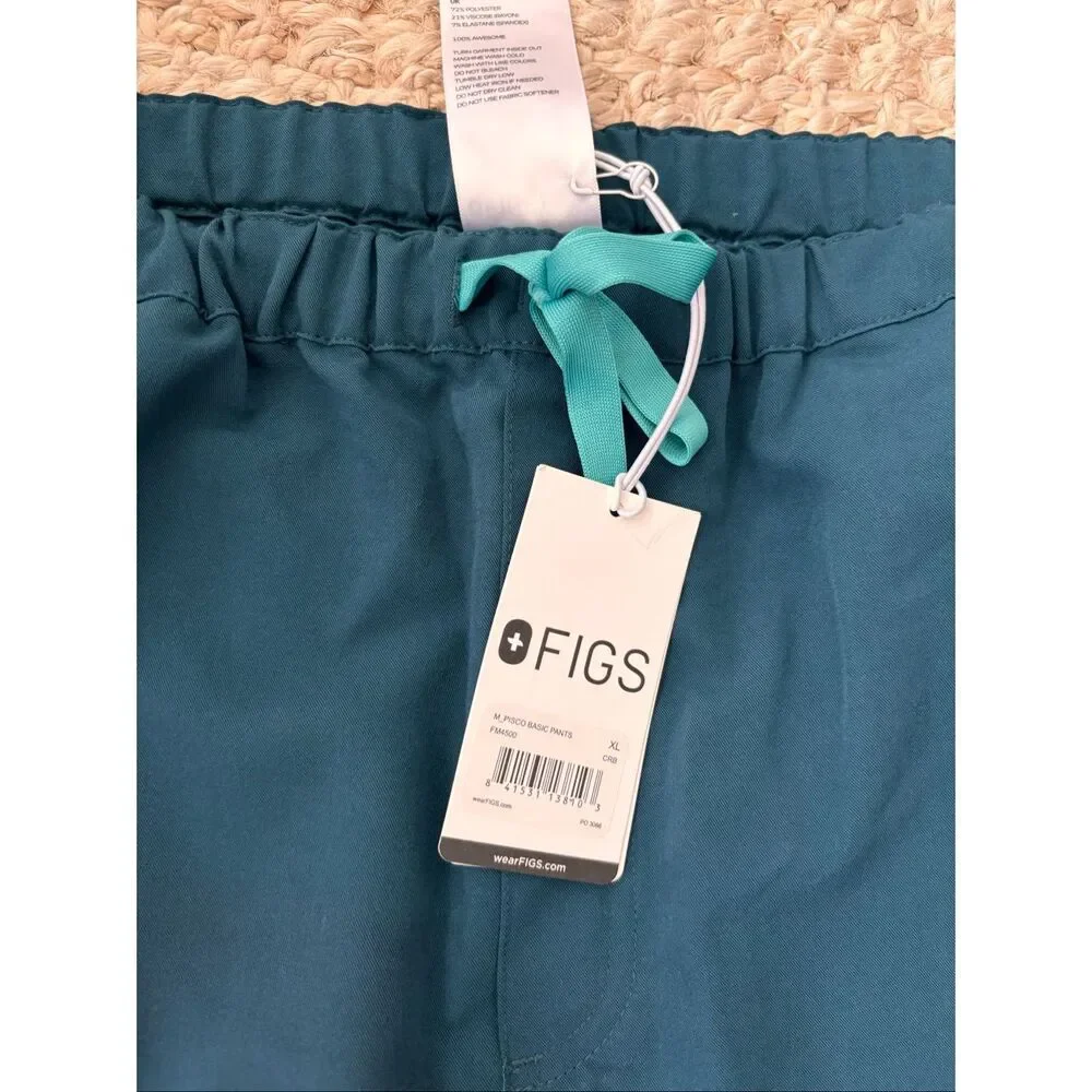 NWT FIGS Technical Scrub Pants | Performance Stretch Medical Uniform XL dark tea